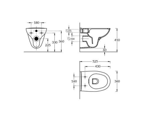 Унитаз Kerama Marazzi подвесной XPRO безободковый