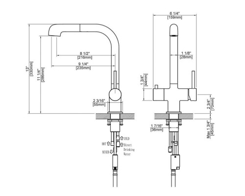 Смеситель для кухни Timo Saona 2346/03FL Черный