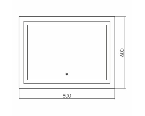 Зеркало Grossman Pragma 80 480600 с подсветкой с сенсорным выключателем