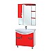Зеркало со шкафом Bellezza Лагуна 85 L 4612114002038 с подсветкой L Красное Белое
