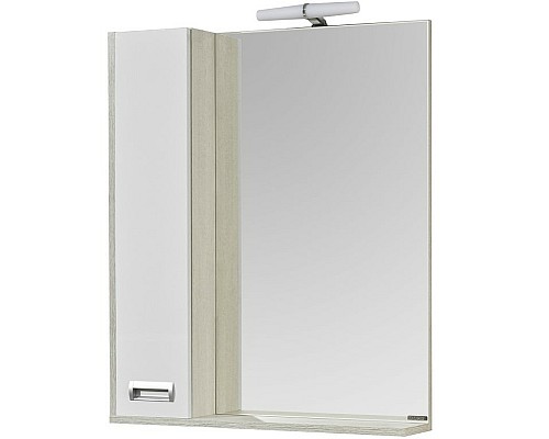 Зеркальный шкаф Aquaton Бекка PRO 70 1A214702BAC20 с подсветкой Белый Дуб сомерсет