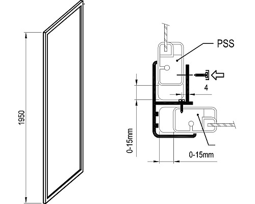 Душевая стенка Ravak Supernova PSS-90 940701O2Z1 профиль Белый стекло Transparent