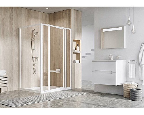 Душевая стенка Ravak Supernova PSS-90 940701O2Z1 профиль Белый стекло Transparent