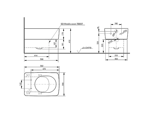 Унитаз Toto SG series CW512YR подвесной без сиденья