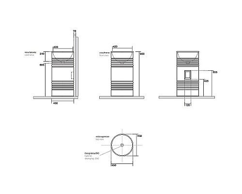 Раковина Kerasan Artwork Barrel 45 4742K01 Белая