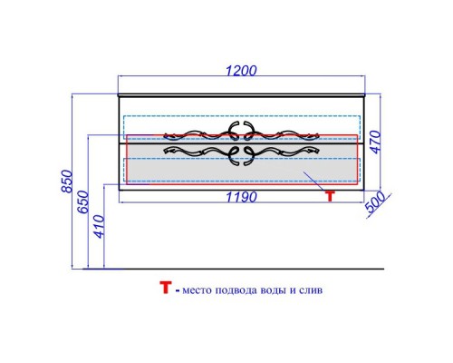 Тумба под раковину Clarberg Due amanti 120 DUE0112W подвесная Белая без ручек