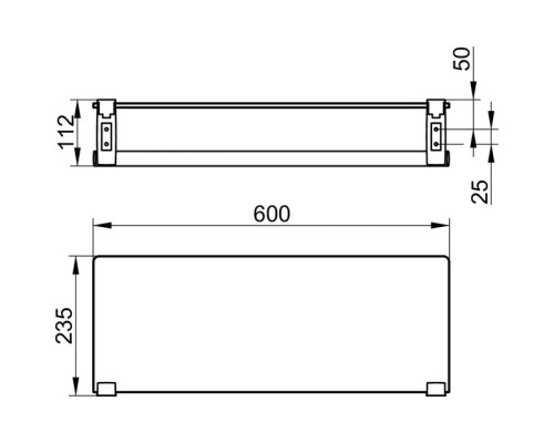 Стеклянная полка Keuco Plan 60 14975 010000 Хром