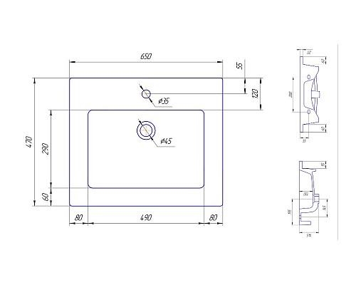 Тумба под раковину Corozo Верона 65 SD-00000310 напольная