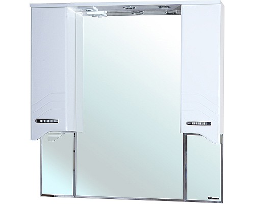 Зеркало со шкафом Bellezza Дрея 105 с подсветкой Белое