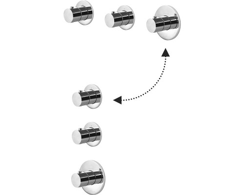 Смеситель для душа Paffoni Modular Box MDE018CR с термостатом Хром