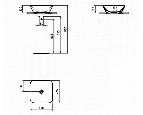 Раковина-чаша Ideal Standard Connect Air 40 E034701 Euro White