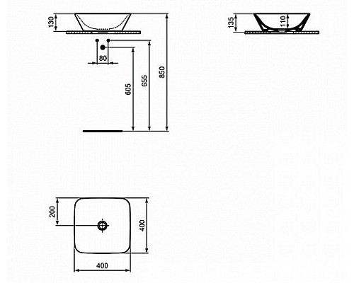 Раковина-чаша Ideal Standard Connect Air 40 E034701 Euro White