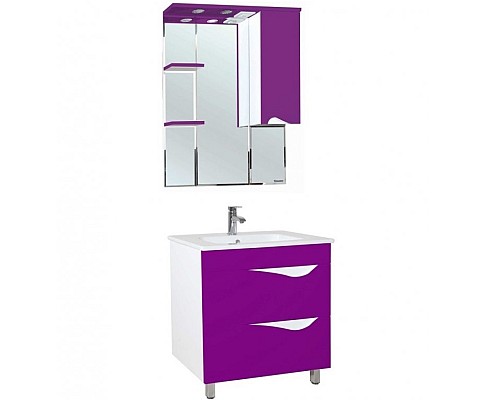 Зеркало со шкафом Bellezza Эйфория 80 R 4619113001413 с подсветкой Фиолетовое