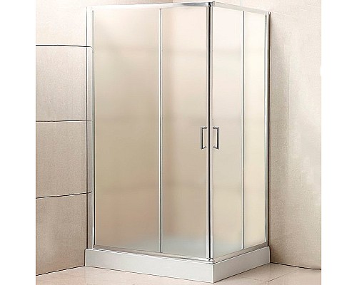 Душевой уголок BelBagno Uno 120х90 UNO-195-AH-2-120/90-P-Cr профиль Хром стекло рифленое