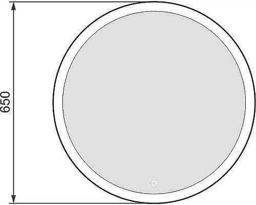 Зеркало Jorno Shine 65 Shi.02.65/W с подсветкой с сенсорным выключателем
