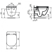 Комплект унитаза с инсталляцией Ideal Standard Tesi PR386801 с сиденьем Микролифт и клавишей смыва