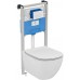 Комплект унитаза с инсталляцией Ideal Standard Tesi PR386801 с сиденьем Микролифт и клавишей смыва