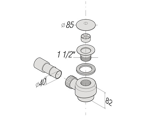Сифон для душевого поддона Migliore Ricambi 20214 Золото