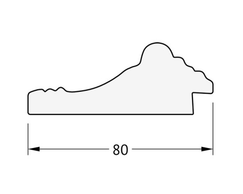 Зеркало Evoform Exclusive-G 124х55 BY 4052 с гравировкой в багетной раме - Сусальное золото 80 мм