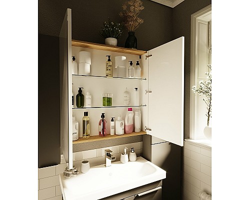 Зеркальный шкаф 1MarKa Gaula 60 У92541 Графит матовый