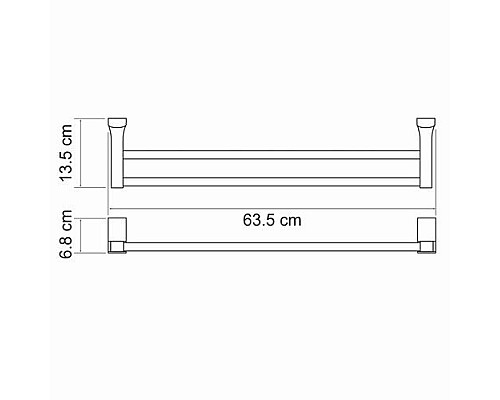 Держатель полотенец двойной WasserKRAFT K-5040