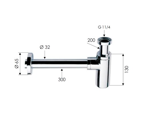 Сифон для раковины Remer 958L Хром
