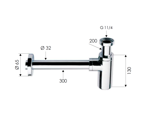 Сифон для раковины Remer 958L Хром