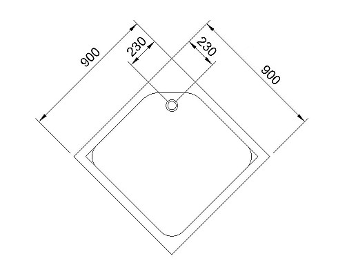 Акриловый поддон для душа Royal Bath HP RB90HP 90х90 Белый