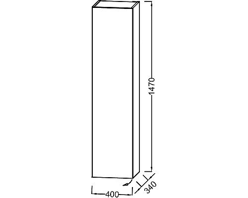 Шкаф пенал Jacob Delafon Rythmik 40 R EB1850D-E70 подвесной Арлингтонгский дуб