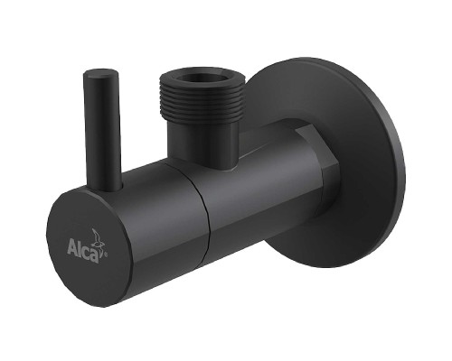 Запорный вентиль Alcaplast ARV003-BLACK угловой Черный матовый