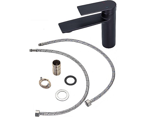 Смеситель для раковины Orange Berni M09-021b Черный матовый