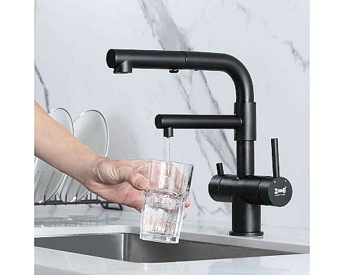Смеситель для кухни ZorG Inox SZR-3216 GRAFIT Графит