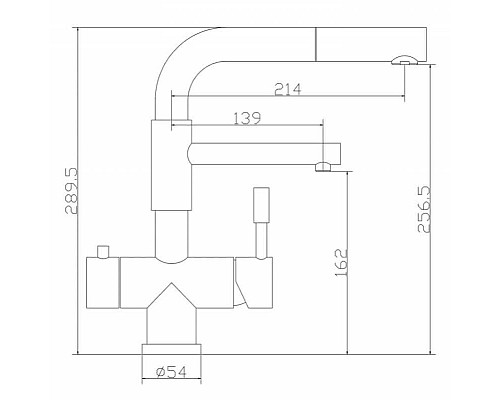 Смеситель для кухни ZorG Inox SZR-3216 GRAFIT Графит