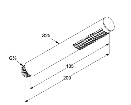 Ручной душ Kludi Nova Fonte 3912039-00 Черный матовый