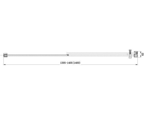 Душевая дверь Aquanet Delta NPE6121 140, прозрачное стекло