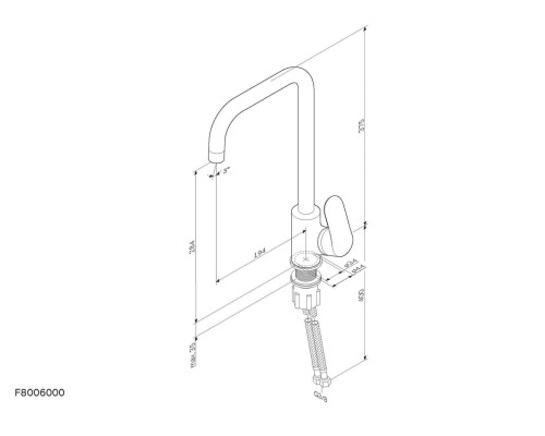 Смеситель для кухни AM.PM Like F8006011 Хром