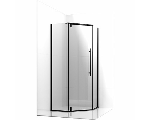 Душевой уголок Ambassador Ritz 100х100 профиль Черный стекло прозрачное