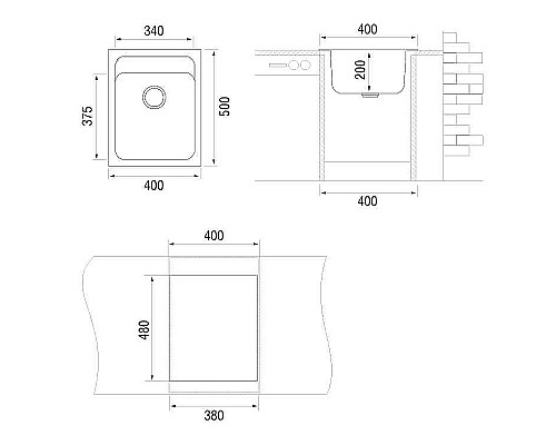 Кухонная мойка TopZero Bonnie 400.500-58 Beach