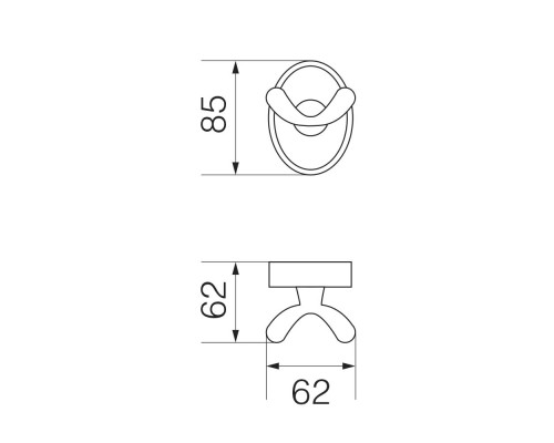 Крючок двойной Veragio Bonjour бронза