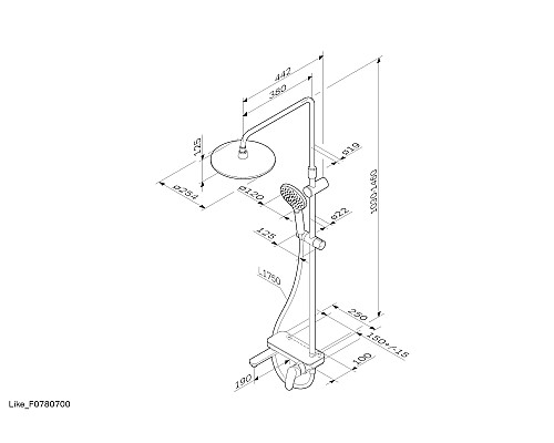 Душевая система AM.PM Like F0780700