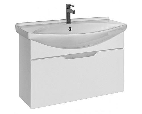 Тумба под раковину Dreja Laguna 85 99.0103 подвесная Белый глянец