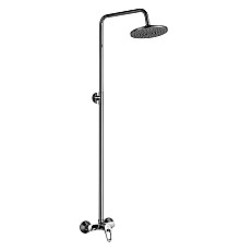 Смеситель Rossinka B35-44 для душа с регулируемой высотой штанги и лейкой "Тропический дождь"