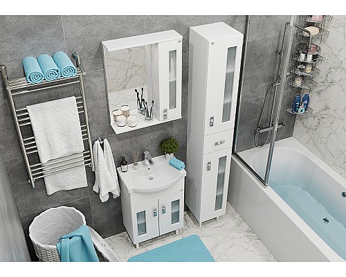 Шкаф пенал Onika Кристалл 30.18 403050 Белый