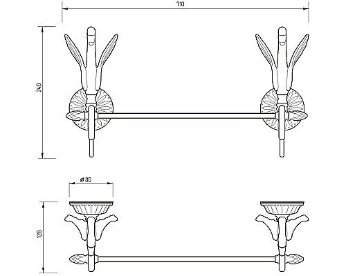 Полотенцедержатель Migliore Luxor 26133 Золото