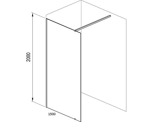 Душевая перегородка Ravak Walk-In Wall 150 GW9WP0C00Z1 профиль Хром стекло Transparent