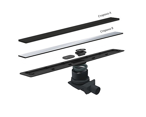 Душевой лоток Pestan Confluo Frameless Line 300 Black Glass 13701201