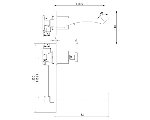 Смеситель Lemark Contest LM5826CW для раковины, встраиваемый