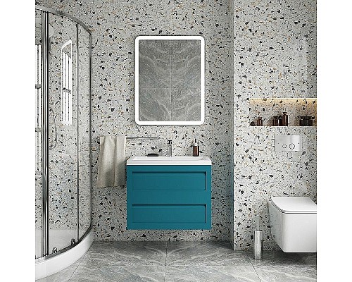 Тумба под раковину Art&Max AM-Platino-750-2C-SO-TM подвесная Бирюзовая матовая