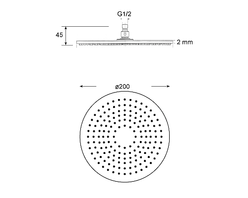 Верхний душ Migliore Rimini 29658 Хром