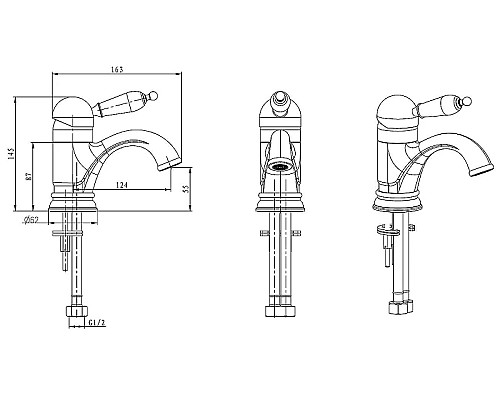 Смеситель для раковины Boheme Provance 261-PR Хром